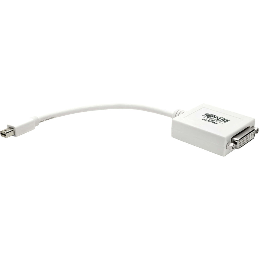 Tripp Lite by Eaton Keyspan Mini DisplayPort to DVI Adapter, Video Converter for Mac/PC, White (M/F), 6-in. (15.24 cm), TAA P137-06N-DVI