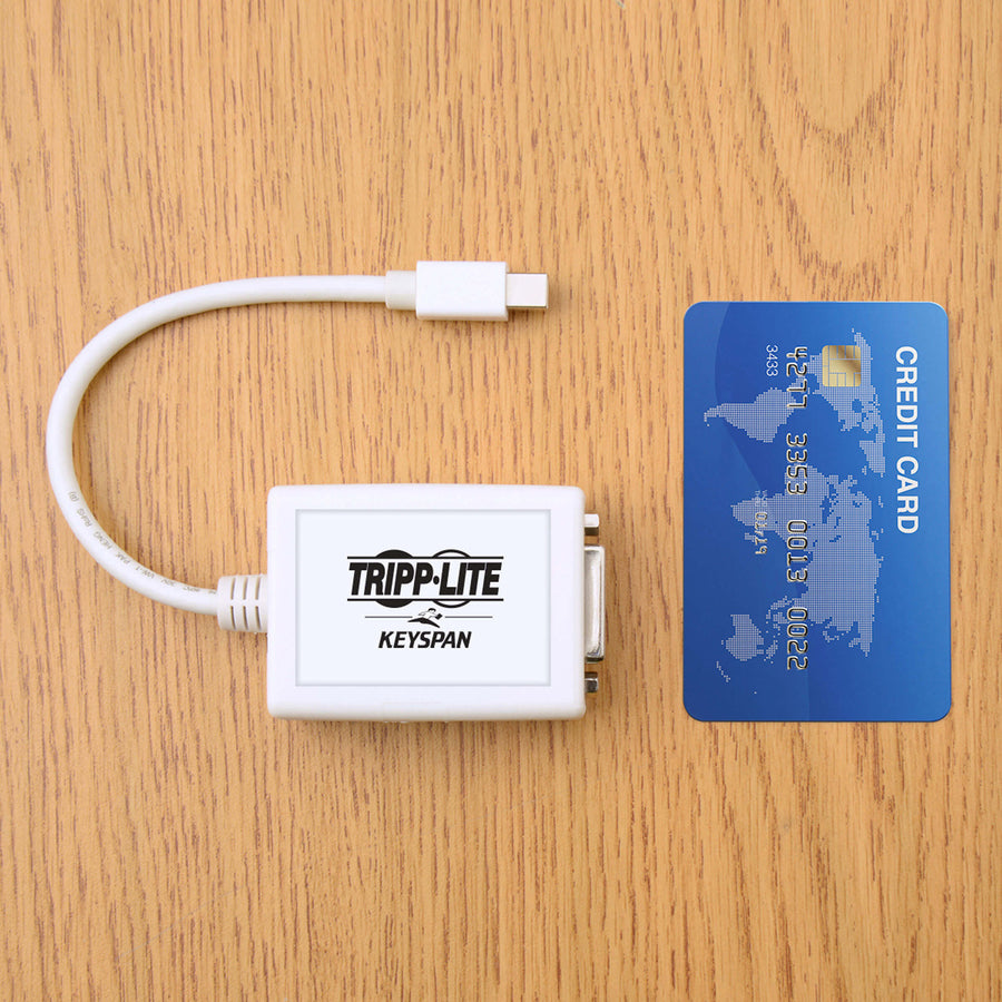 Tripp Lite by Eaton Keyspan Mini DisplayPort to DVI Adapter, Video Converter for Mac/PC, White (M/F), 6-in. (15.24 cm), TAA P137-06N-DVI