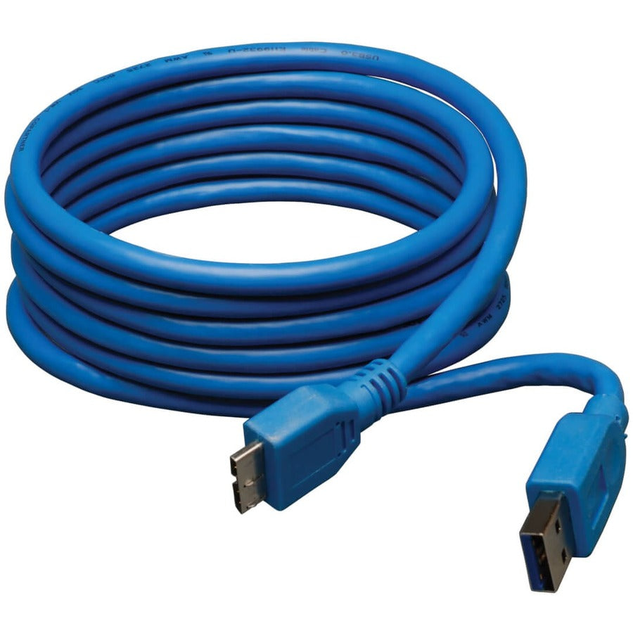 Eaton Tripp Lite Series USB 3.0 SuperSpeed Device Cable (A to Micro-B M/M), Blue, 6 ft. (1.83 m) U326-006
