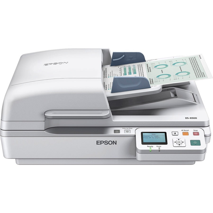 Epson WorkForce DS-6500 Flatbed Scanner - 1200 dpi Optical - White B11B205221