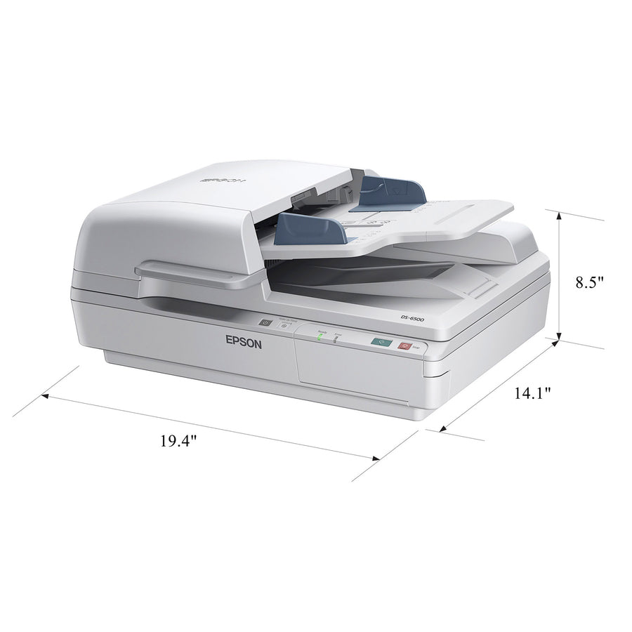 Epson WorkForce DS-6500 Flatbed Scanner - 1200 dpi Optical - White B11B205221