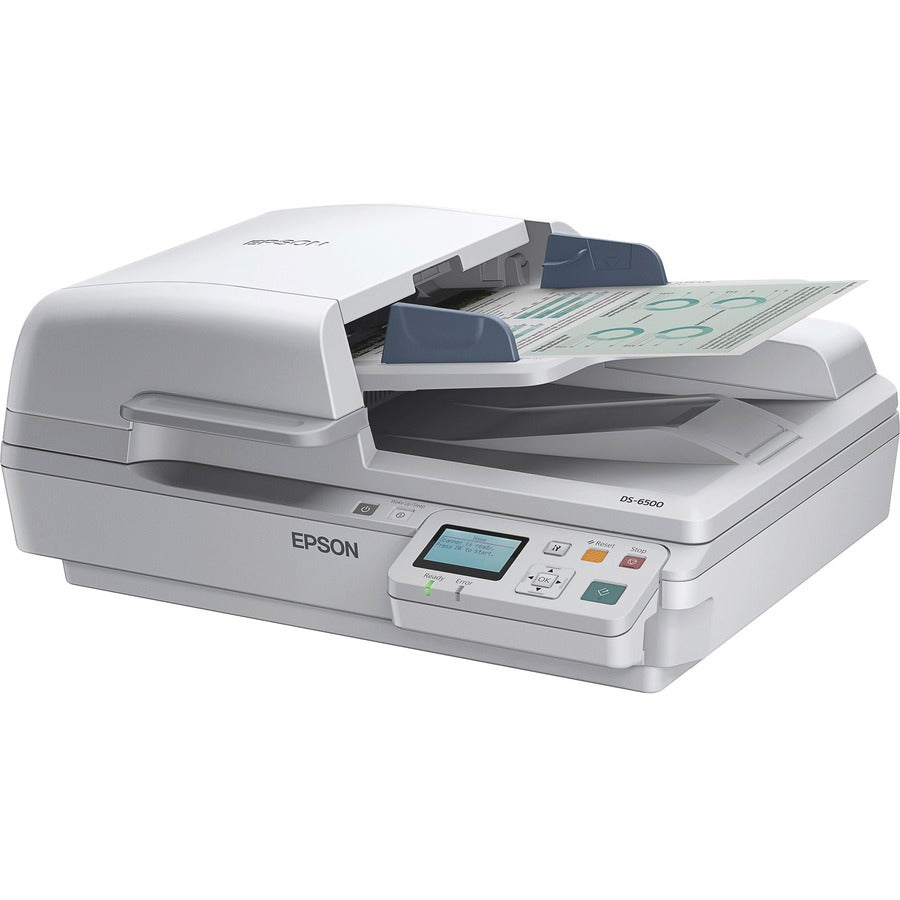 Epson WorkForce DS-6500 Flatbed Scanner - 1200 dpi Optical - White B11B205221