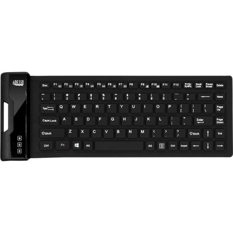 Adesso Antimicrobial Waterproof Flex Keyboard (Mini Size) AKB-212UB