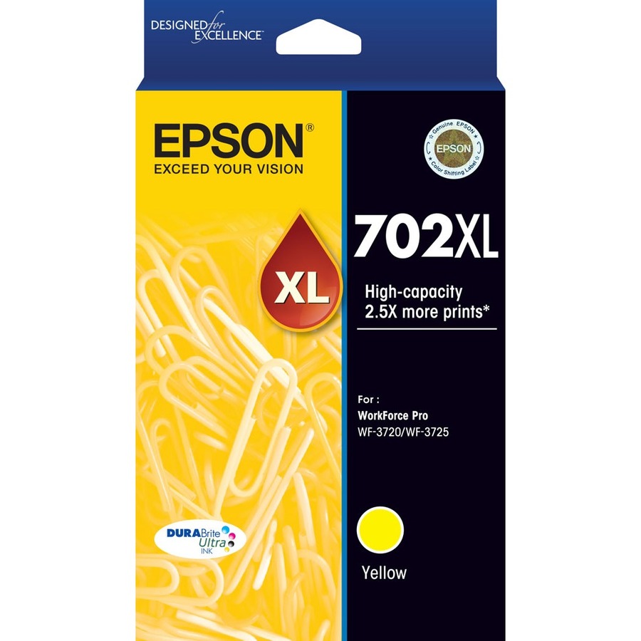 Epson DURABrite Ultra T702XL Original High Yield Inkjet Ink Cartridge - Yellow - 1 Each T702XL420-S