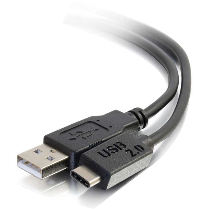 C2G 3ft (0.9m) USB 2.0 USB-C to USB-A Cable M/M - Black 28870
