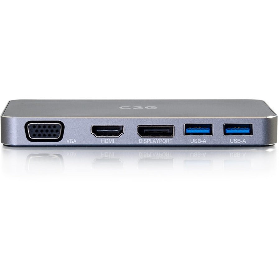 C2G Dual Monitor Docking Station - USB C to 4K HDMI, DIsplayPort & VGA 54439