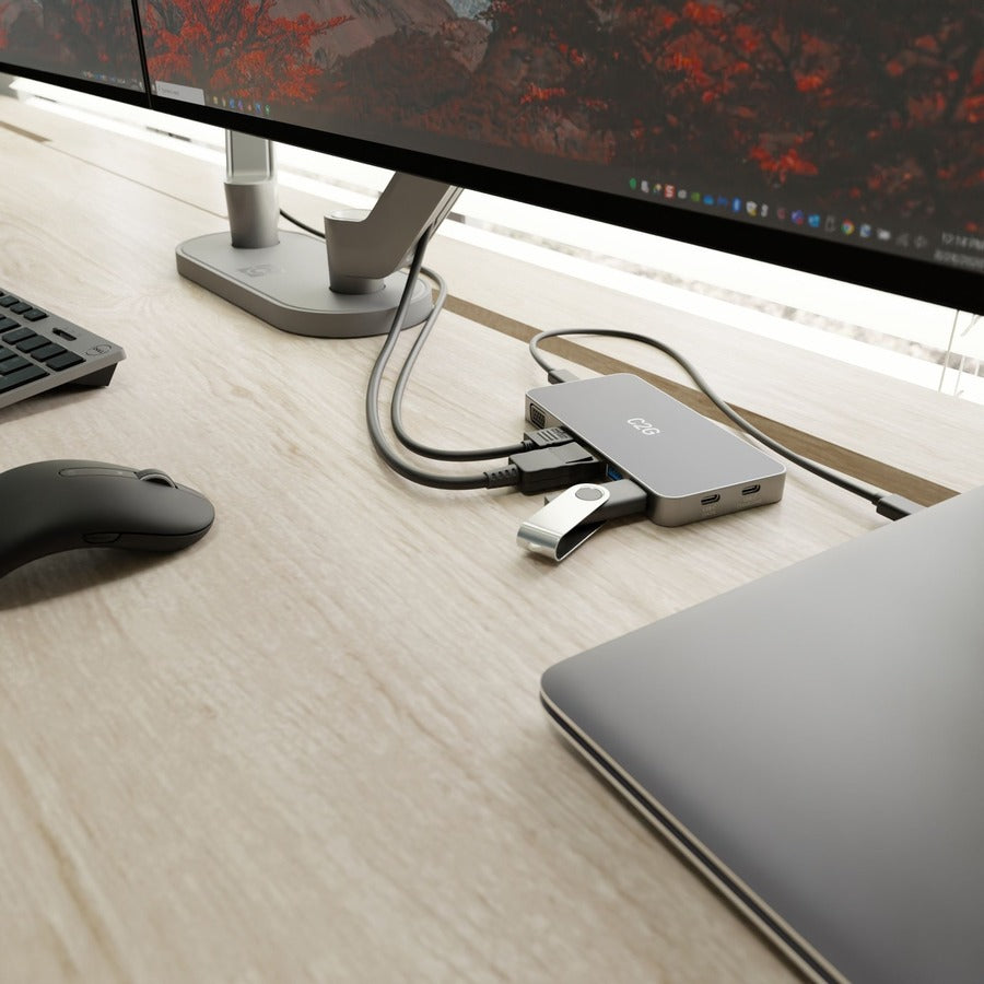C2G Dual Monitor Docking Station - USB C to 4K HDMI, DIsplayPort & VGA 54439