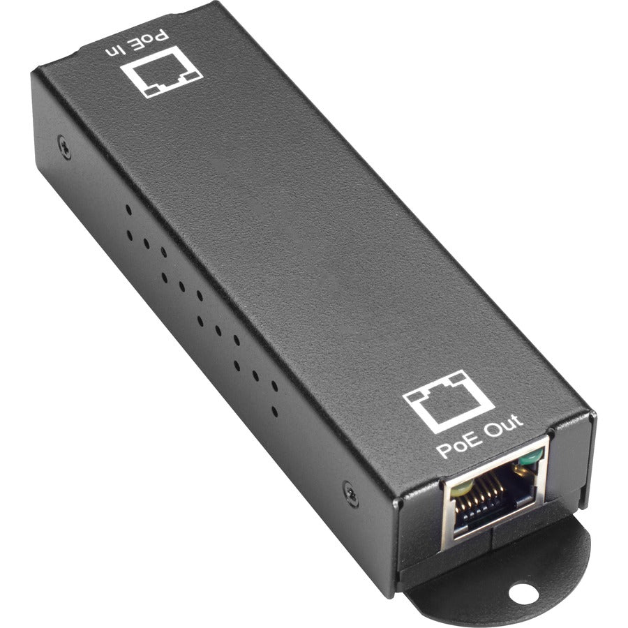 Black Box 10/100/1000BASE-T PoE+ Ethernet Repeater - 802.3at, 1-Port LPR1111