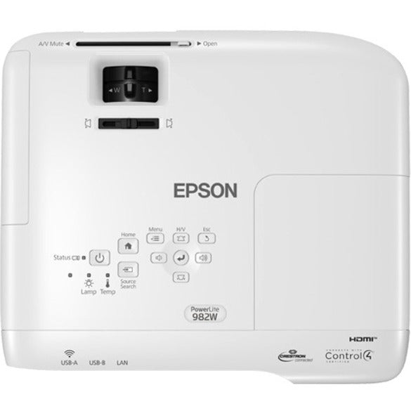 Epson PowerLite 982W LCD Projector - 16:10 - Ceiling Mountable V11H987020