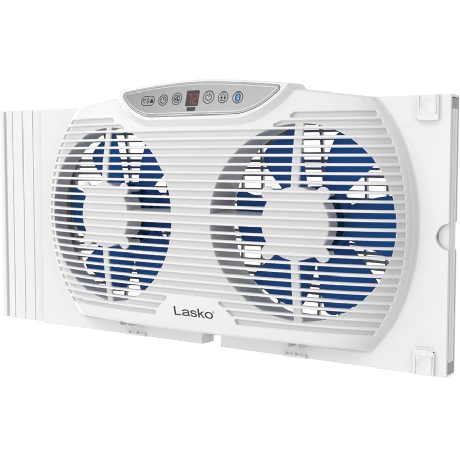 Lasko Electrically Reversible Twin Window Fan with Bluetooth W09560