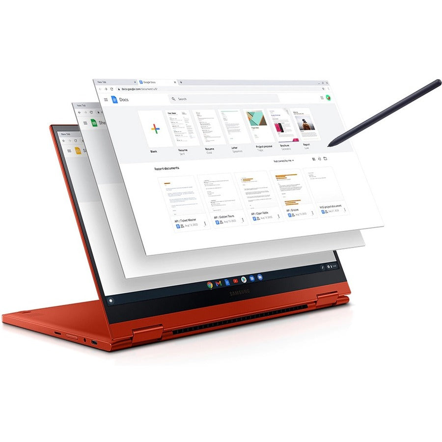 Samsung Galaxy Chromebook 2 XE530QDA-KA1US 13.3" Touchscreen Convertible 2 in 1 Chromebook - Full HD - Intel Core i3 10th Gen i3-10110U - 8 GB - 128 GB SSD - Fiesta Red XE530QDA-KA1US
