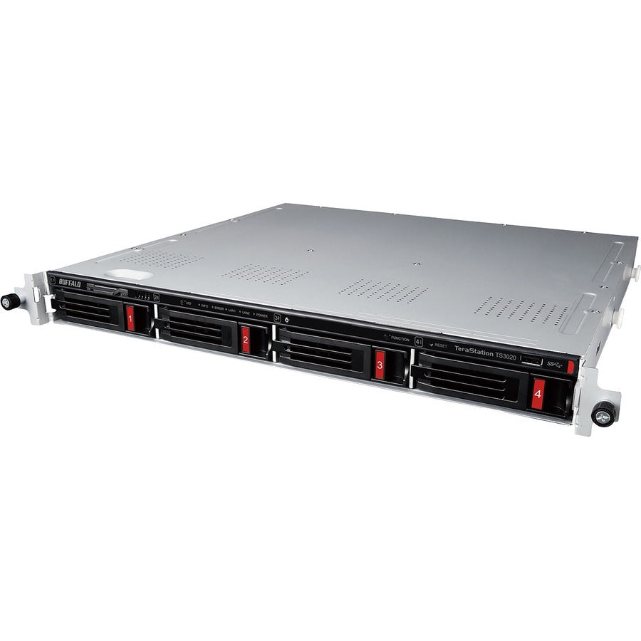 BUFFALO TeraStation 3420 4-Bay SMB 4TB (2x2TB) Rackmount NAS Storage w/ Hard Drives Included TS3420RN0402