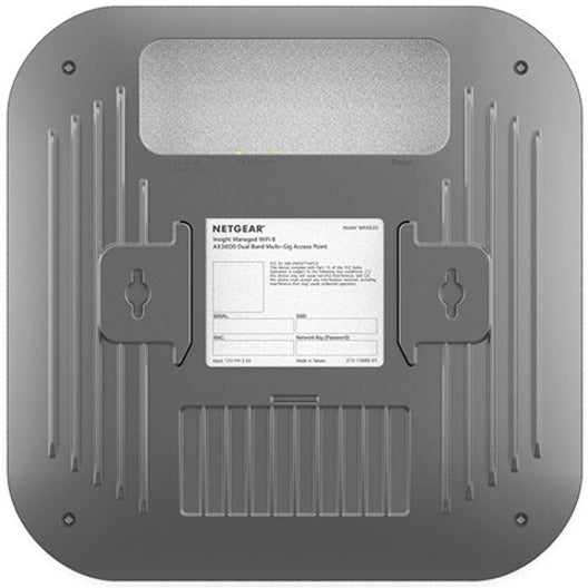 Netgear WAX620 Dual Band IEEE 802.11 a/b/g/n/ac/ax/i 3.60 Gbit/s Wireless Access Point - Indoor WAX620-100NAS