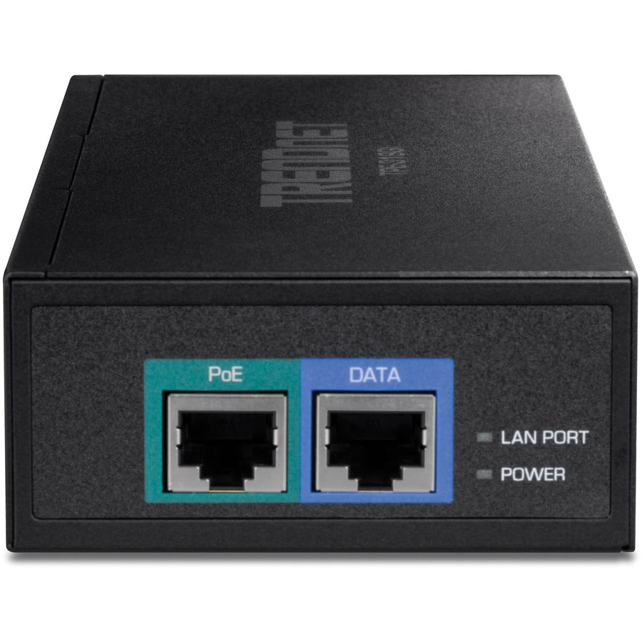 TRENDnet 10G PoE++ Injector, Supplies PoE (15.4W), PoE+ (30W), or PoE++ (90W), Converts a Non-PoE Port To A PoE ++ 10G port, Metal Housing, Black, TPE-319GI TPE-319GI