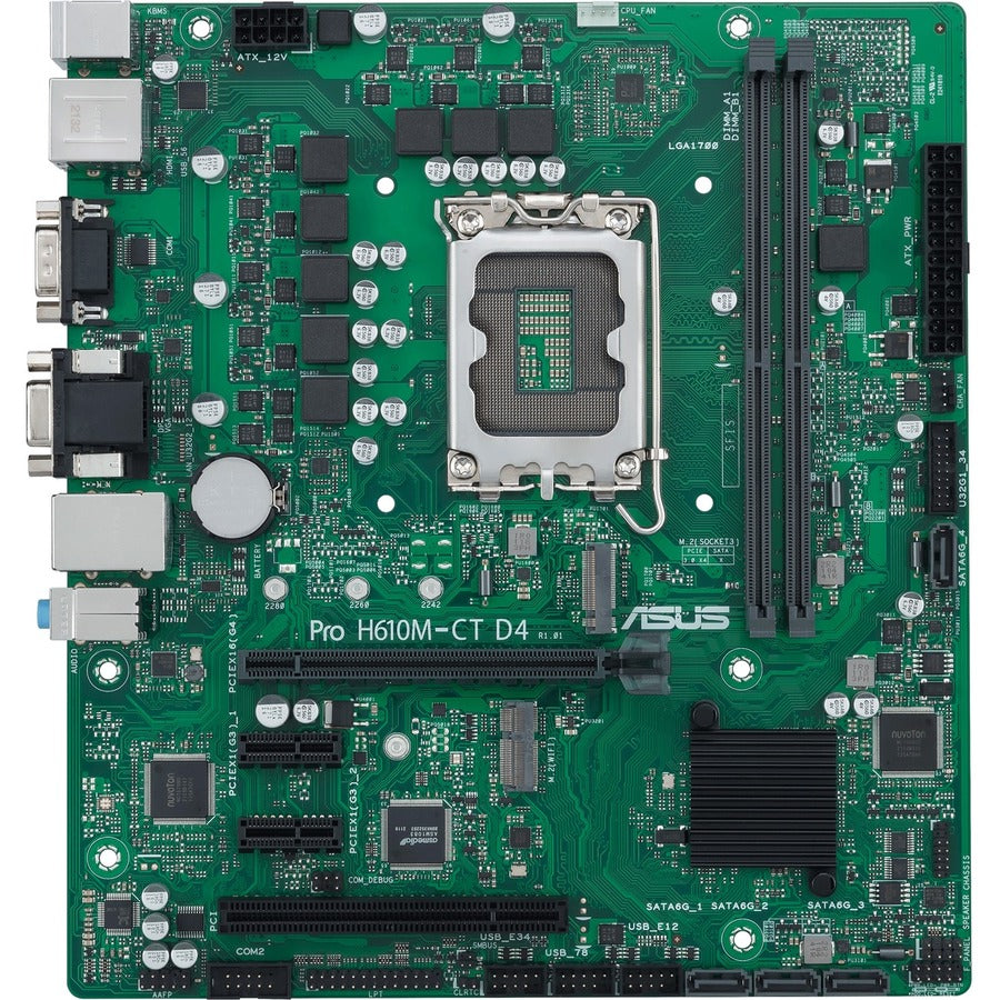 Asus H610M-CT D4-CSM Desktop Motherboard - Intel H610 Chipset - Socket LGA-1700 - Micro ATX PRO H610M-CT D4-CSM