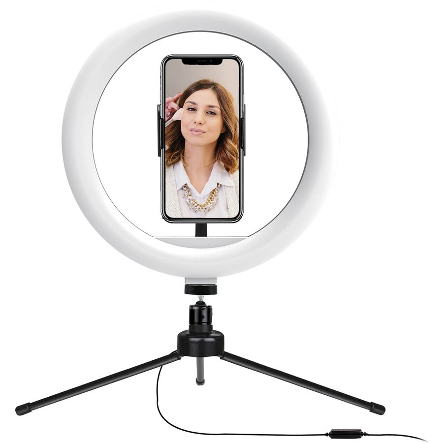 Supersonic PRO Live Stream 10" LED Table Top Selfie Ring Light SC-1210SR