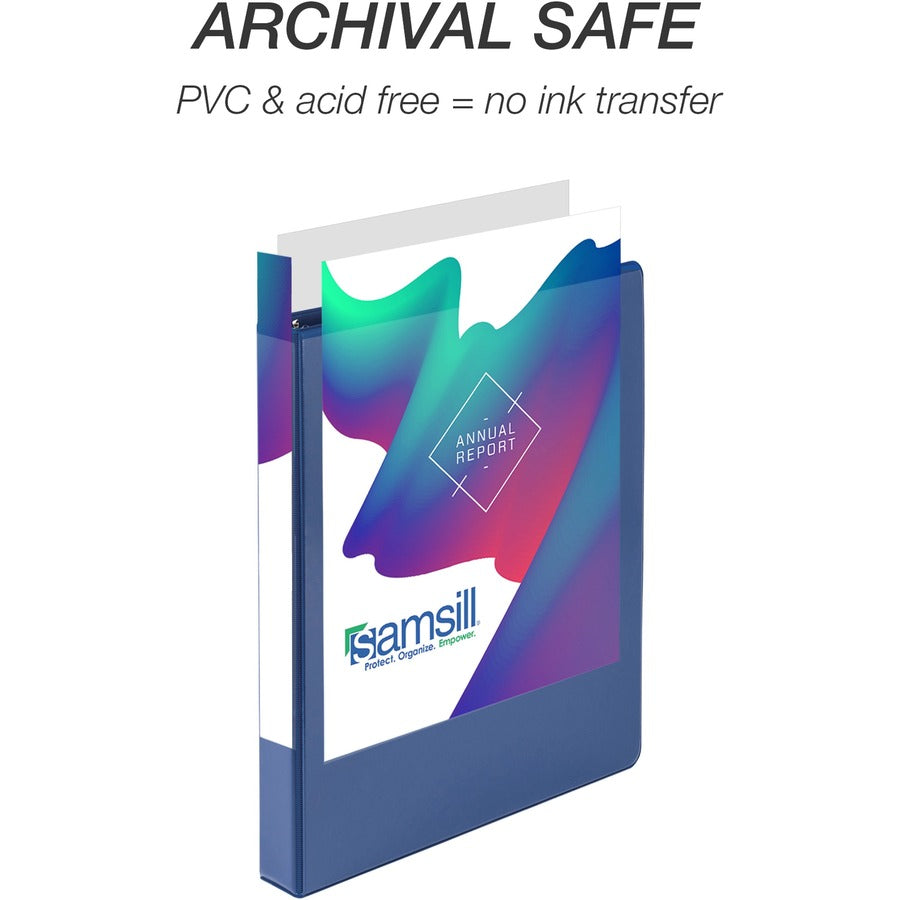 Samsill Durable 1 Inch Binder, Made in the USA, D Ring Customizable Clear View Cover, Fashion Assortment, 4 Pack, Each holds 225 Pages (MP46439) MP46439