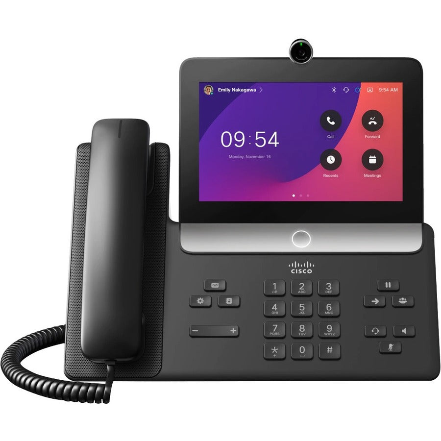 Webex 8875 IP Phone - Corded - Corded - Wi-Fi, Bluetooth - Desktop - Carbon Black CP-8875-K9=