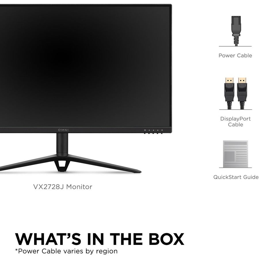 ViewSonic VX2728J 27 Inch Gaming Monitor 180hz 0.5ms 1080p IPS with FreeSync Premium, Advanced Ergonomics, HDMI, and DisplayPort VX2728J