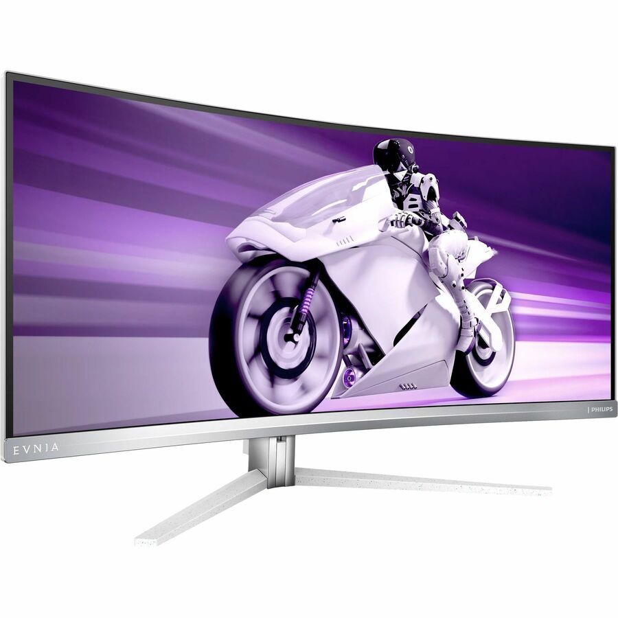 Philips 34M2C8600 34" Class UW-QHD Curved Screen Gaming OLED Monitor - 21:9 - Textured White 34M2C8600