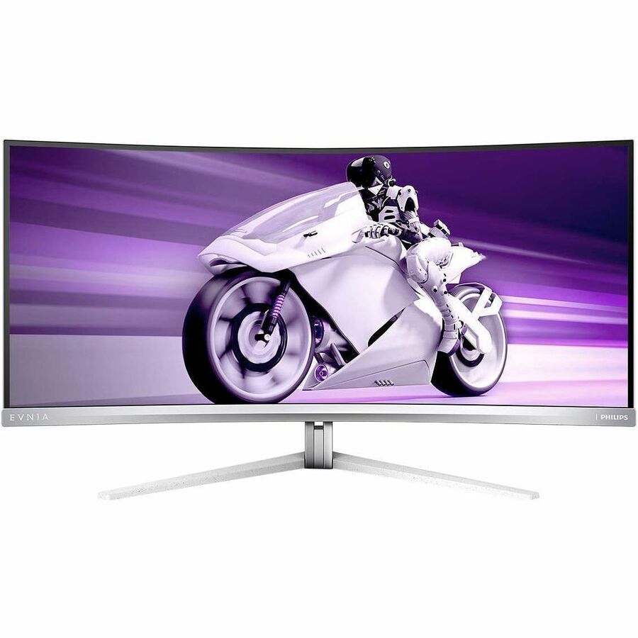 Philips 34M2C8600 34" Class UW-QHD Curved Screen Gaming OLED Monitor - 21:9 - Textured White 34M2C8600