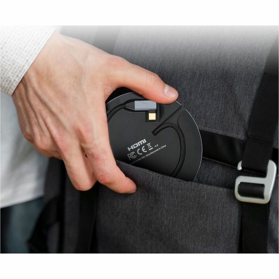 SIIG USB-C Multitask Hub Stand Holder fits under 13" Tablets/Phones - 4K60Hz- PD100W CE-MTDK31-S2