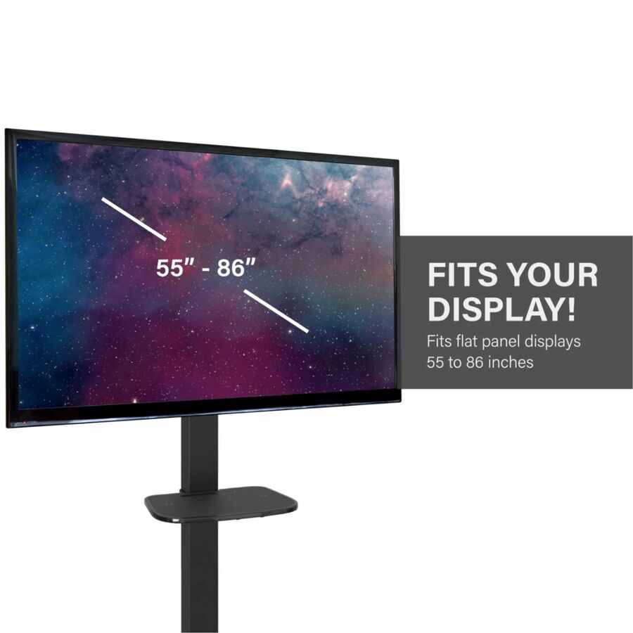 Chief Fit Interactive Mobile Cart - For Displays 55-86" - Black RFCUB