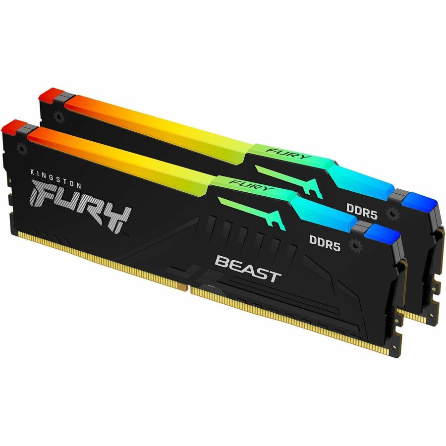 Kingston 64GB (2x32GB) DDR5 6400MT/s CL32 FURY Beast Black RGB EXPO KF564C32BBEAK2-64
