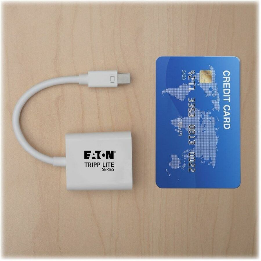 Eaton Tripp Lite Series Keyspan Mini DisplayPort to Active VGA Adapter, Video Converter (M/F), White, 6-in. (15.24 cm), TAA P137-06N-VGA