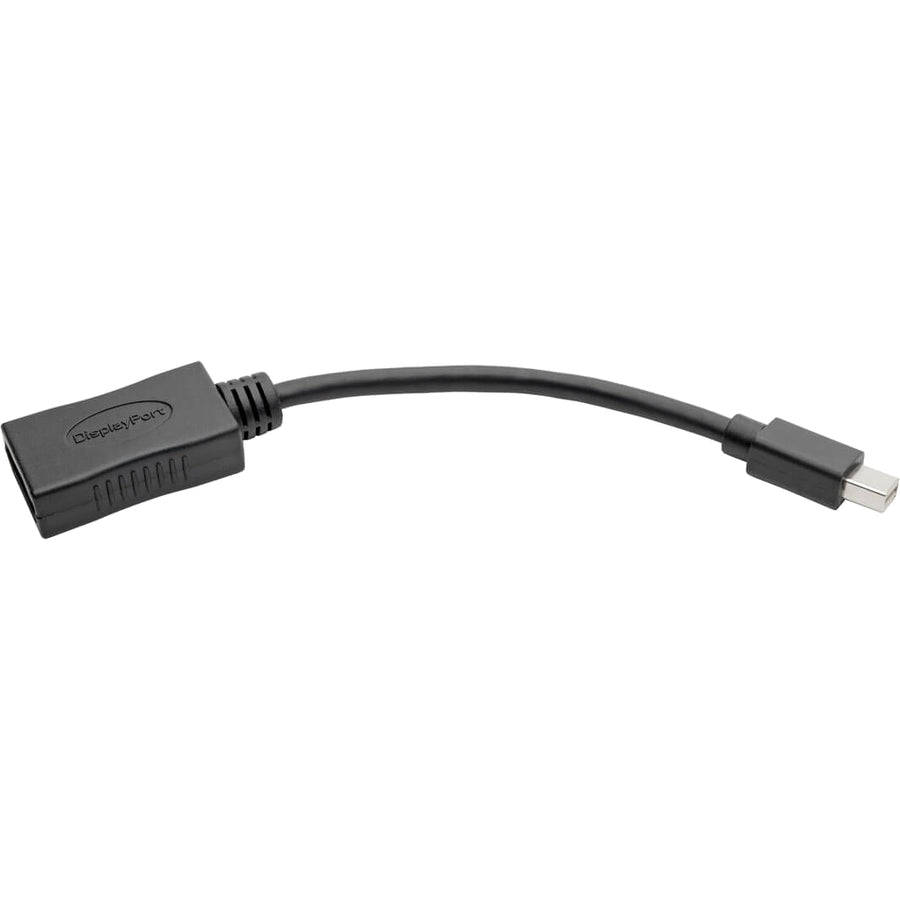 Eaton Tripp Lite Series Keyspan Mini DisplayPort to DisplayPort Adapter, 4K 60 Hz, Black (M/F), 6-in. (15.24 cm) P139-06N-DP4K6B