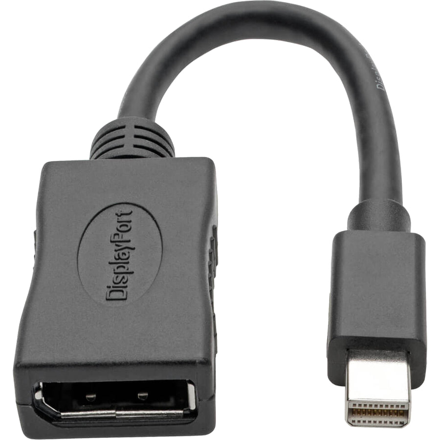 Eaton Tripp Lite Series Keyspan Mini DisplayPort to DisplayPort Adapter, 4K 60 Hz, Black (M/F), 6-in. (15.24 cm) P139-06N-DP4K6B