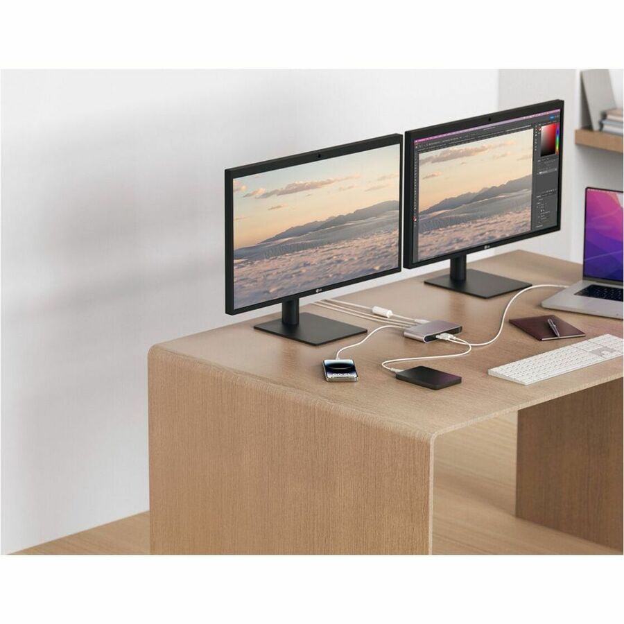 Belkin Thunderbolt 4 5-in-1 Multiport Core Hub - USB 4 - 40 Gbps - 96W - 4xTB4 USB-C, 1xUSB-A - Docking Station - Grey INC013TTSGY