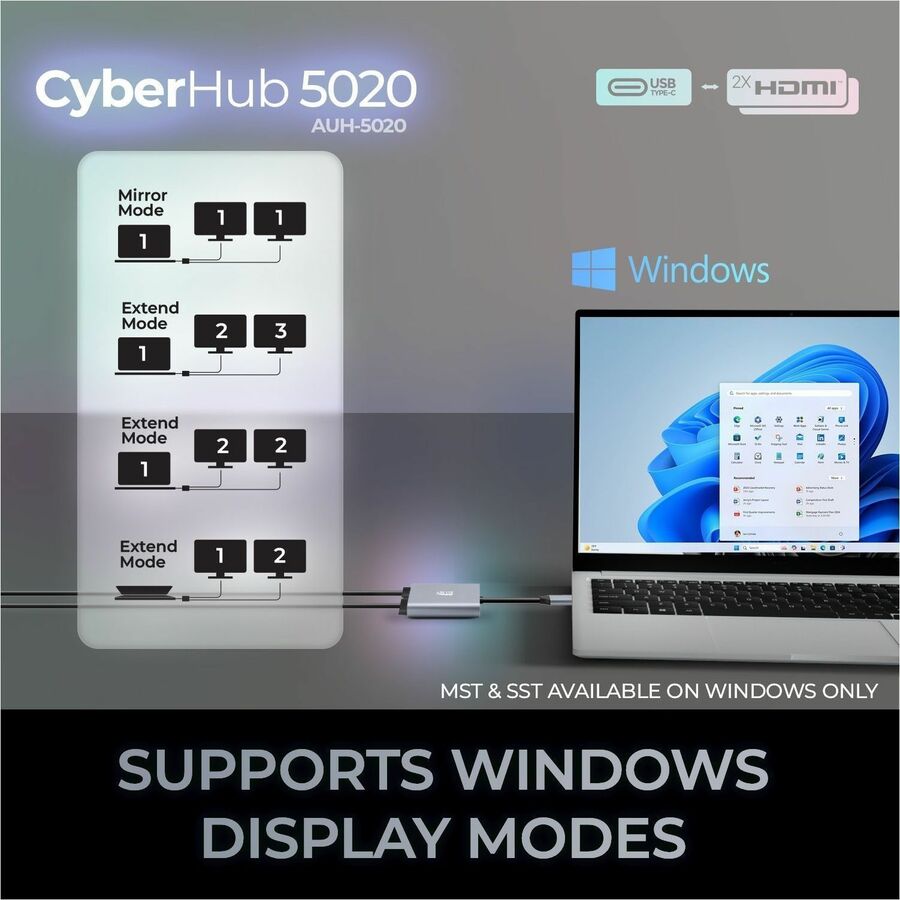 Adesso USB-C to Dual HDMI Adapter AUH-5020