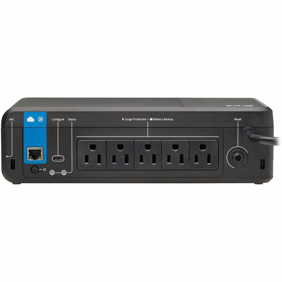 Eaton Tripp Lite Series 850VA 450W 120V Standby Cloud-Connected UPS with Remote Monitoring - 5 NEMA 5-15R Outlets (Surge + Battery Backup), 5-15P Plug, Desktop BC850RNC