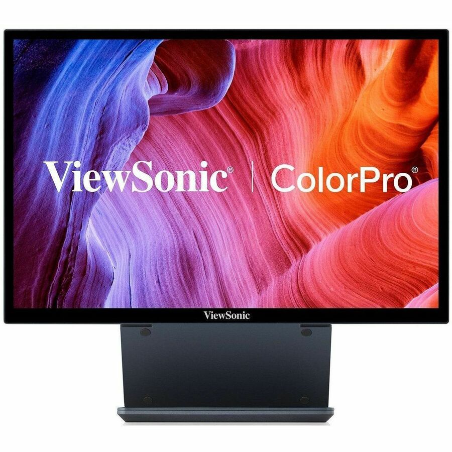 ViewSonic VP1656 15.6 Inch 1080p IPS Portable Monitor with 2 Way Powered 40W USB C, Pantone Validated, Factory Calibrated, Built in Ergonomic Stand with Protective Cover VP1656