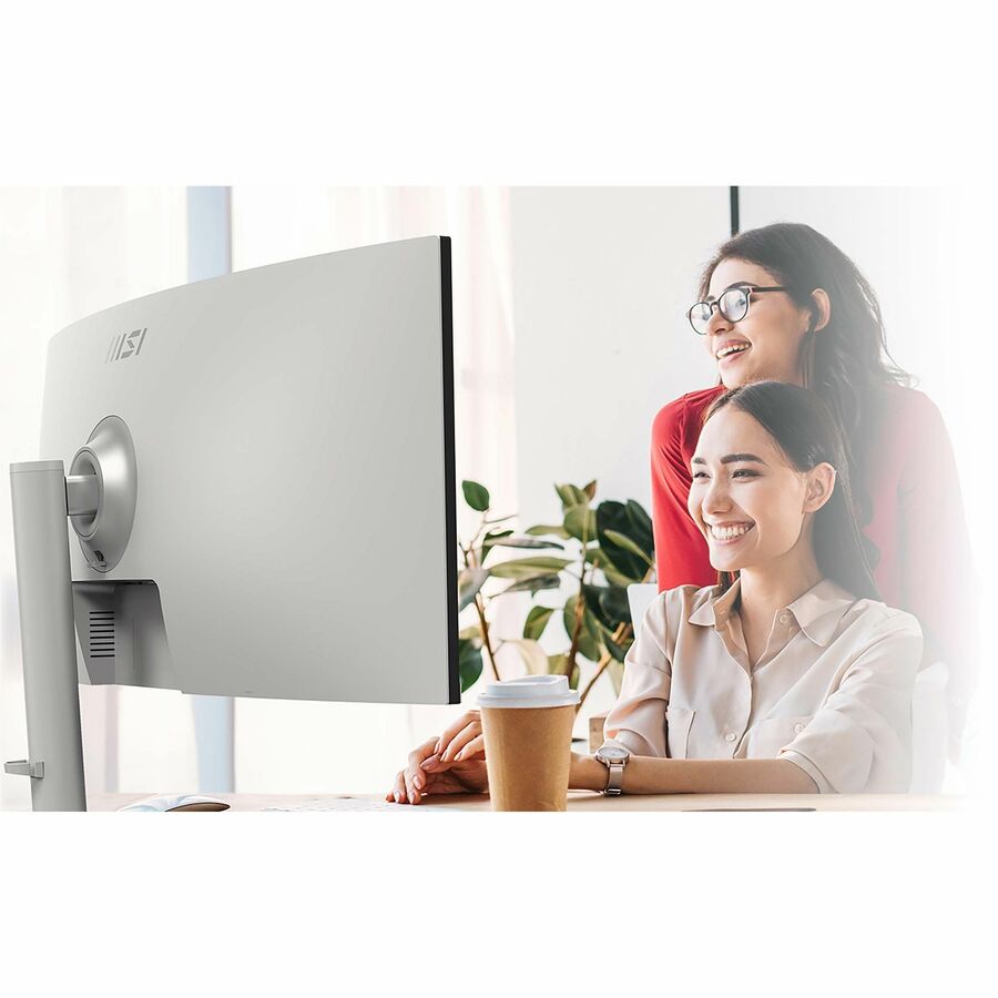 MSI Modern MD342CQPW 34" Class UW-QHD Curved Screen LCD Monitor - 21:9 - Black, White ModernMD342CQPW