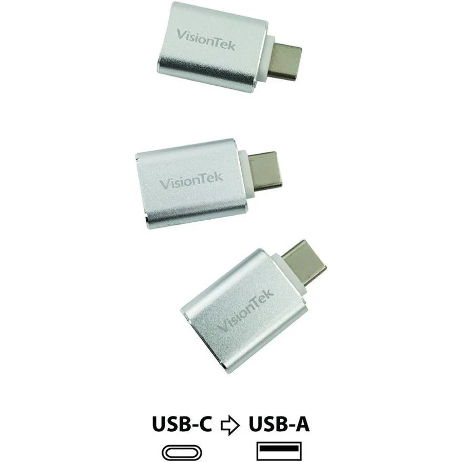 VisionTek USB C to USB A (M/F) Adapter - 3 Pack 901224