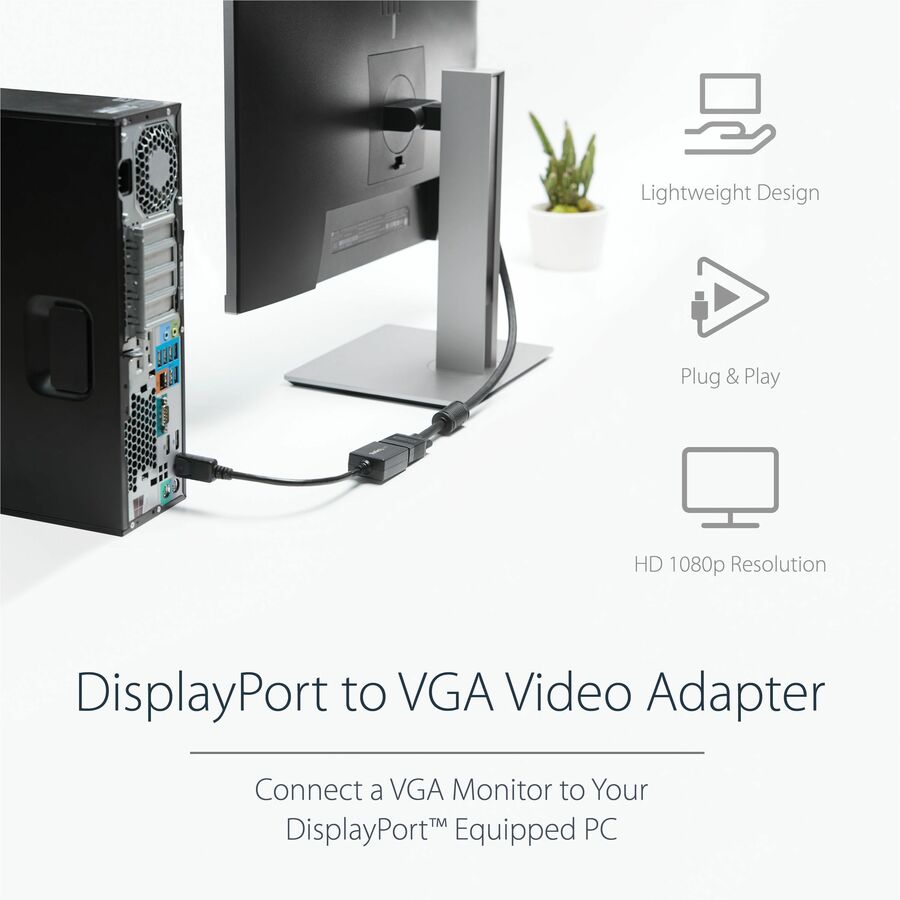 StarTech.com DisplayPort to VGA Video Adapter Converter DP2VGA2