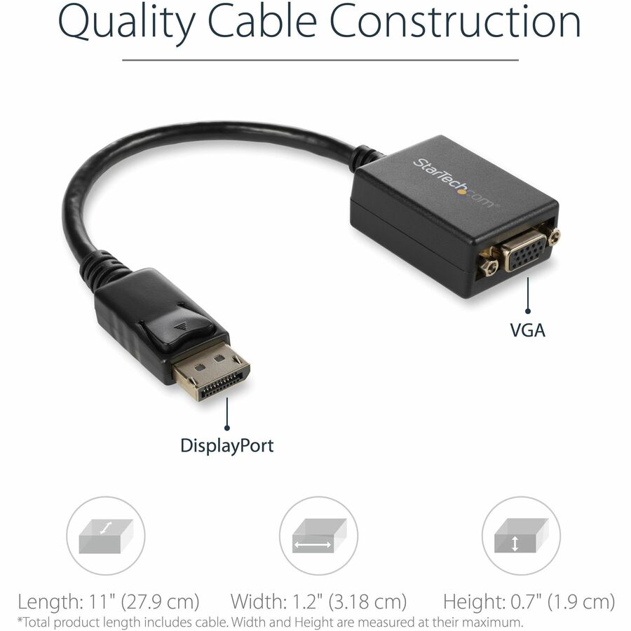 StarTech.com DisplayPort to VGA Video Adapter Converter DP2VGA2