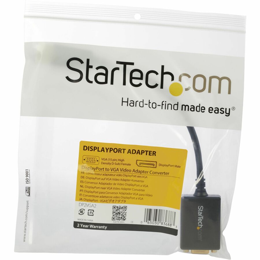 StarTech.com DisplayPort to VGA Video Adapter Converter DP2VGA2