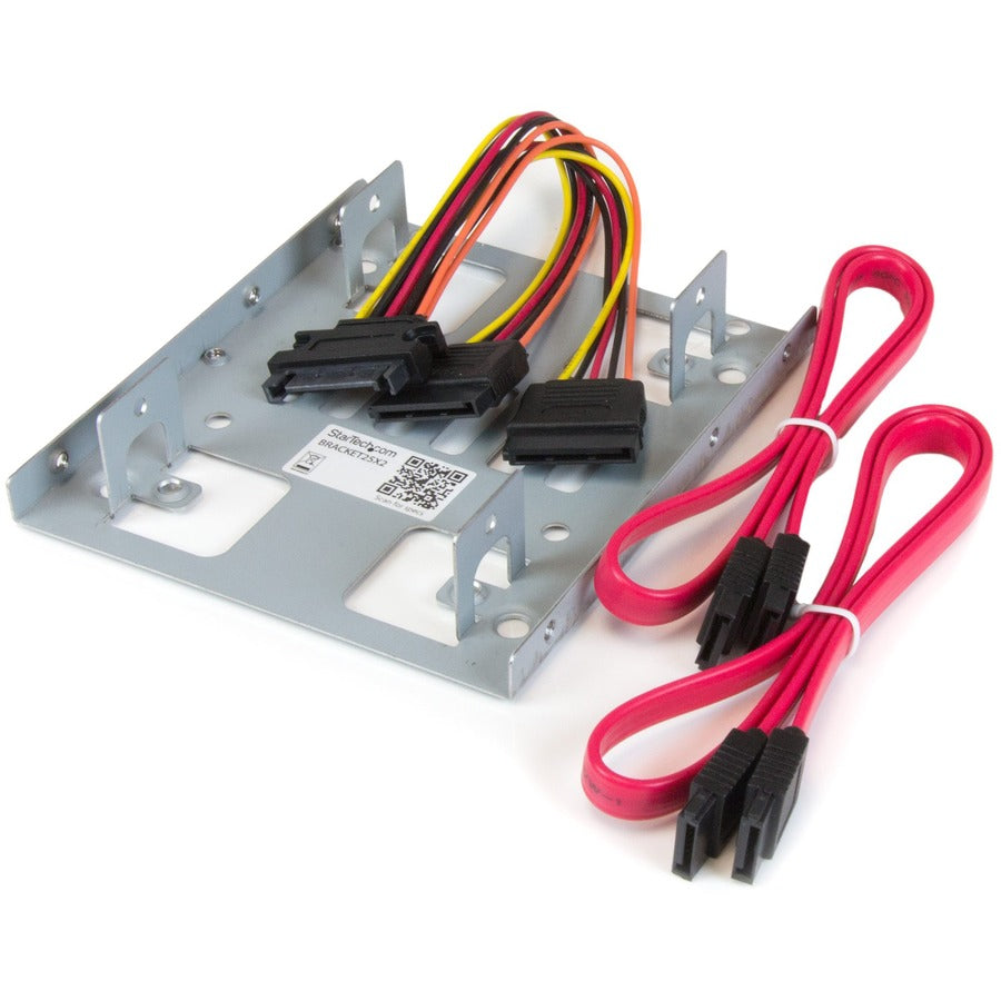 StarTech.com Dual 2.5" to 3.5" HDD Bracket for SATA Hard Drives - 2 Drive 2.5" to 3.5" Bracket for Mounting Bay BRACKET25X2