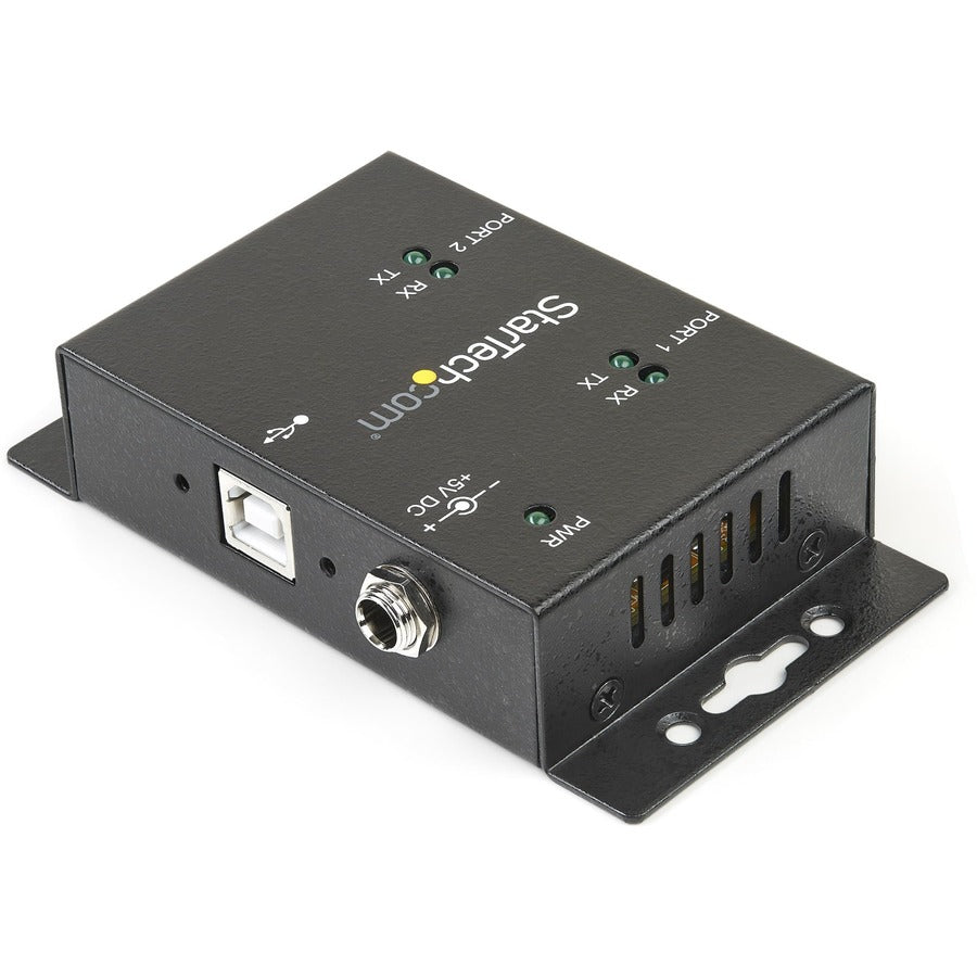 StarTech.com USB to Serial Adapter &acirc;&euro;" 2 Port &acirc;&euro;" Wall Mount &acirc;&euro;" Din Rail Clips &acirc;&euro;" Industrial &acirc;&euro;" COM Port Retention &acirc;&euro;" FTDI &acirc;&euro;" DB9 ICUSB2322I