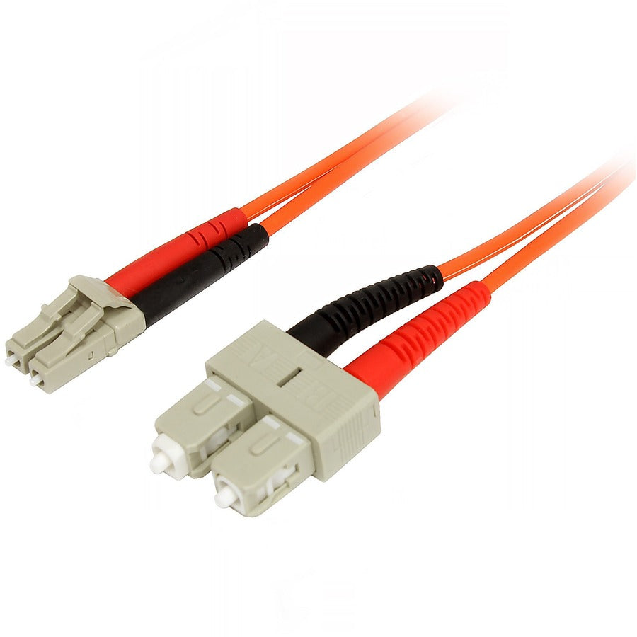 StarTech.com 1m Fiber Optic Cable - Multimode Duplex 50/125 - LSZH - LC/SC - OM2 - LC to SC Fiber Patch Cable 50FIBLCSC1