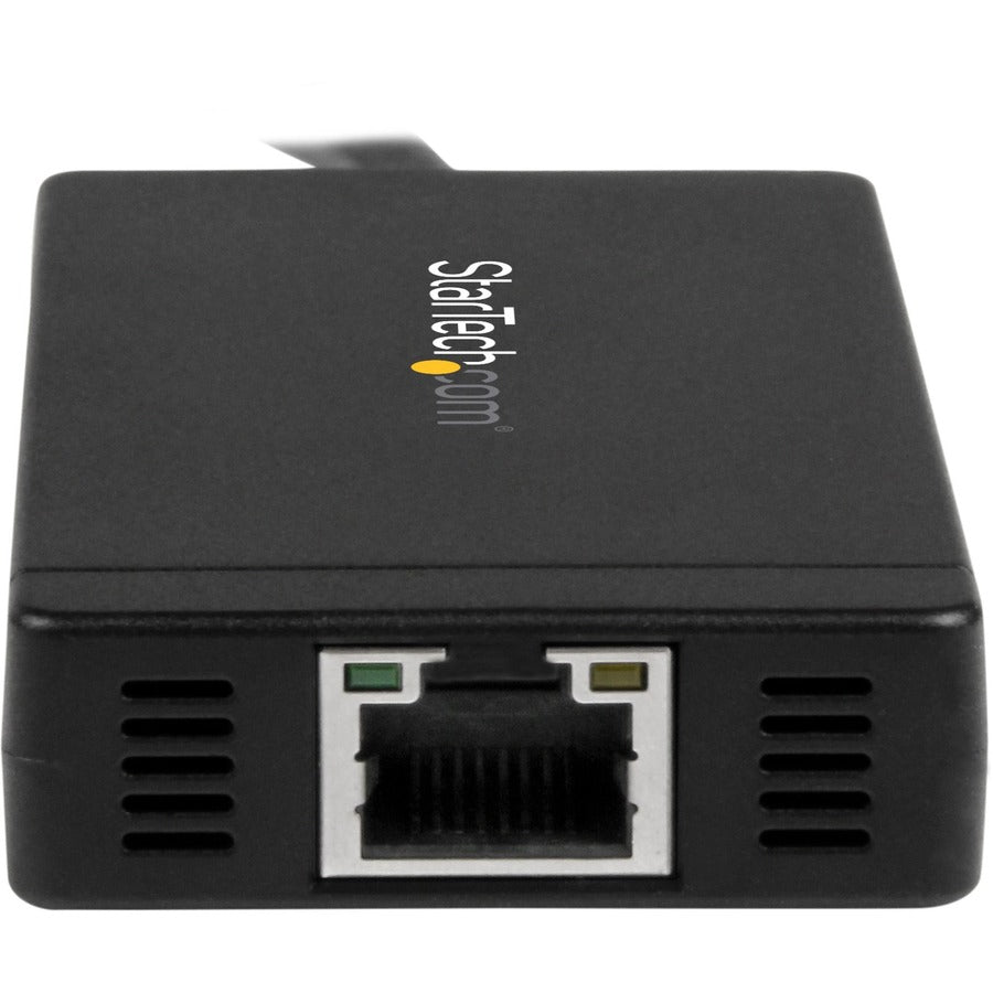StarTech.com USB-C to Ethernet Adapter &acirc;&euro;" Gigabit &acirc;&euro;" 3 Port USB C to USB Hub and Power Adapter &acirc;&euro;" Thunderbolt 3 Compatible HB30C3A1GE