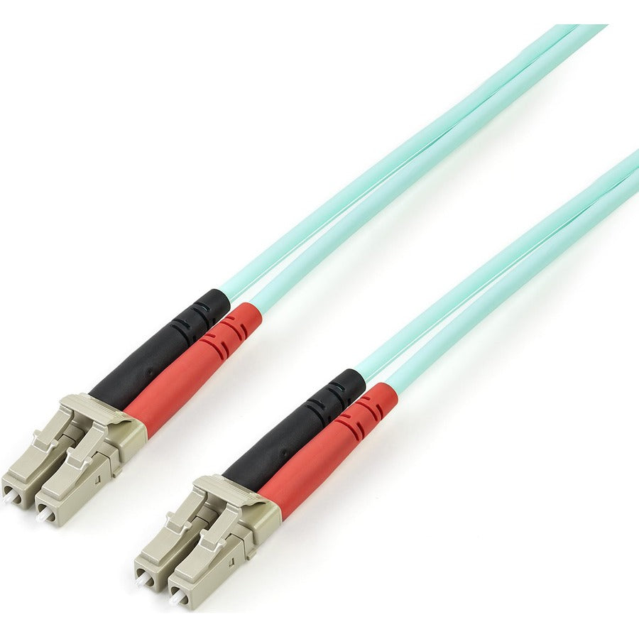 StarTech.com 3m (10ft) LC/UPC to LC/UPC OM4 Multimode Fiber Optic Cable, 50/125&micro;m LOMMF/VCSEL Zipcord Fiber, 100G, LSZH Fiber Patch Cord 450FBLCLC3