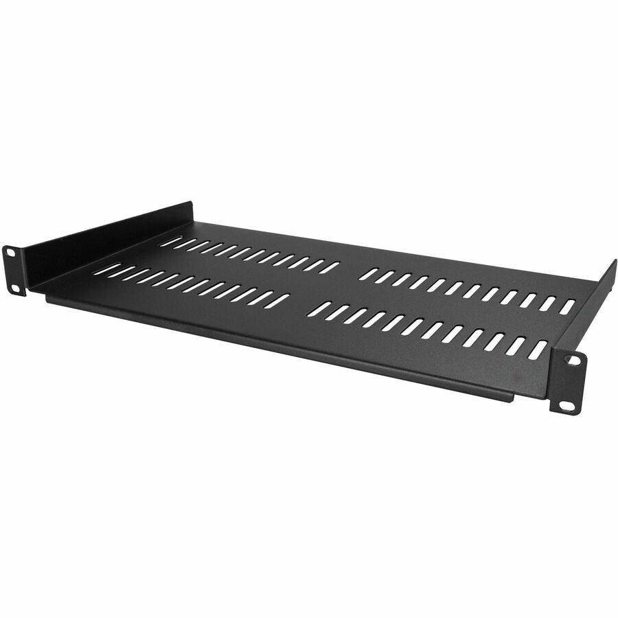 StarTech.com 1U Vented Server Rack Cabinet Shelf - Fixed 10in Deep Cantilever Rackmount Tray for 19" Data/AV/Network Enclosure w/Cage Nuts CABSHELFV1U