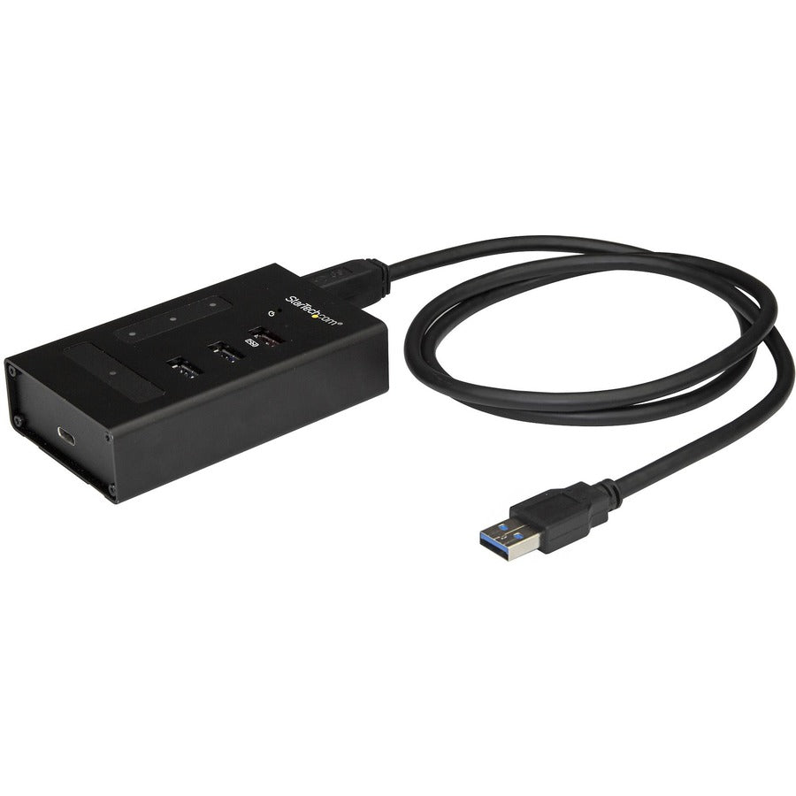 StarTech.com 4 Port USB 3.0 Hub - 1x USB-C & 3x USB-A - Mountable Metal USB Type-A Hub - 5Gbps USB 3.2 Gen 1 - Self Powered - BC 1.2 HB30A3A1CST