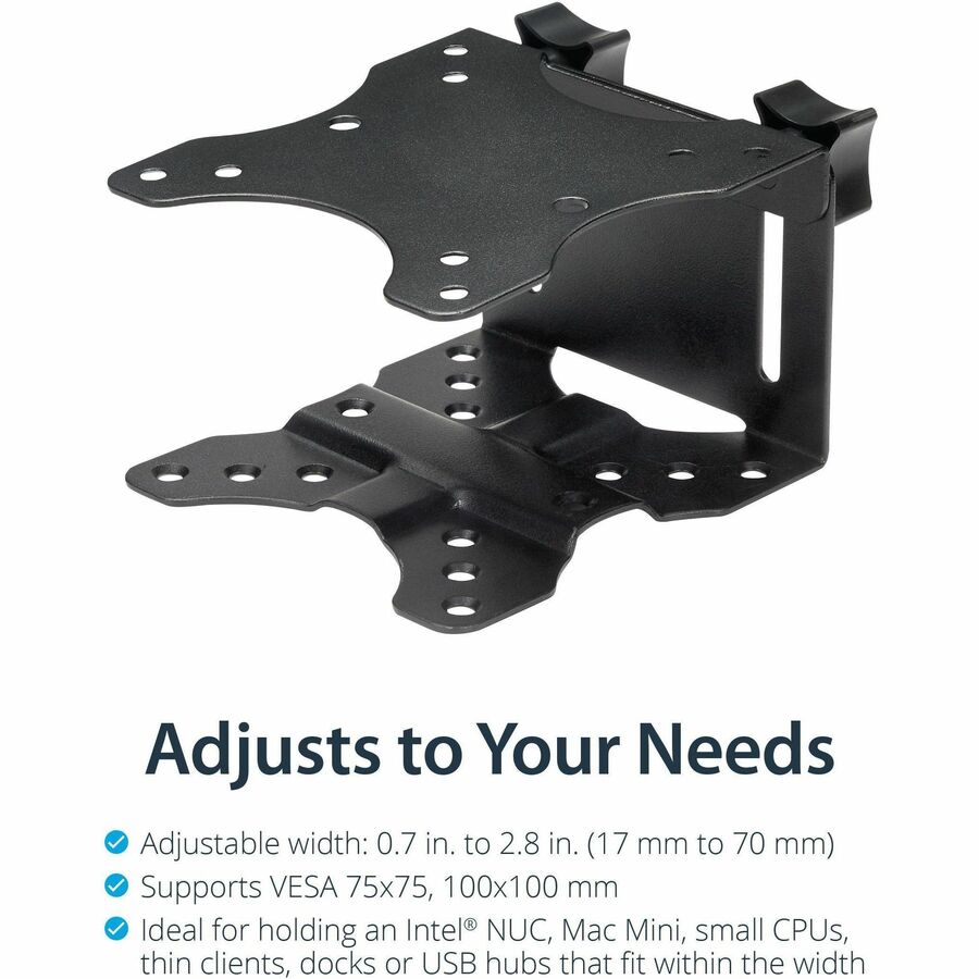 StarTech.com Thin Client Mount - VESA Mounting Bracket - Under Desk Computer Mount - Thin Client PC Monitor Mount ACCSMNT