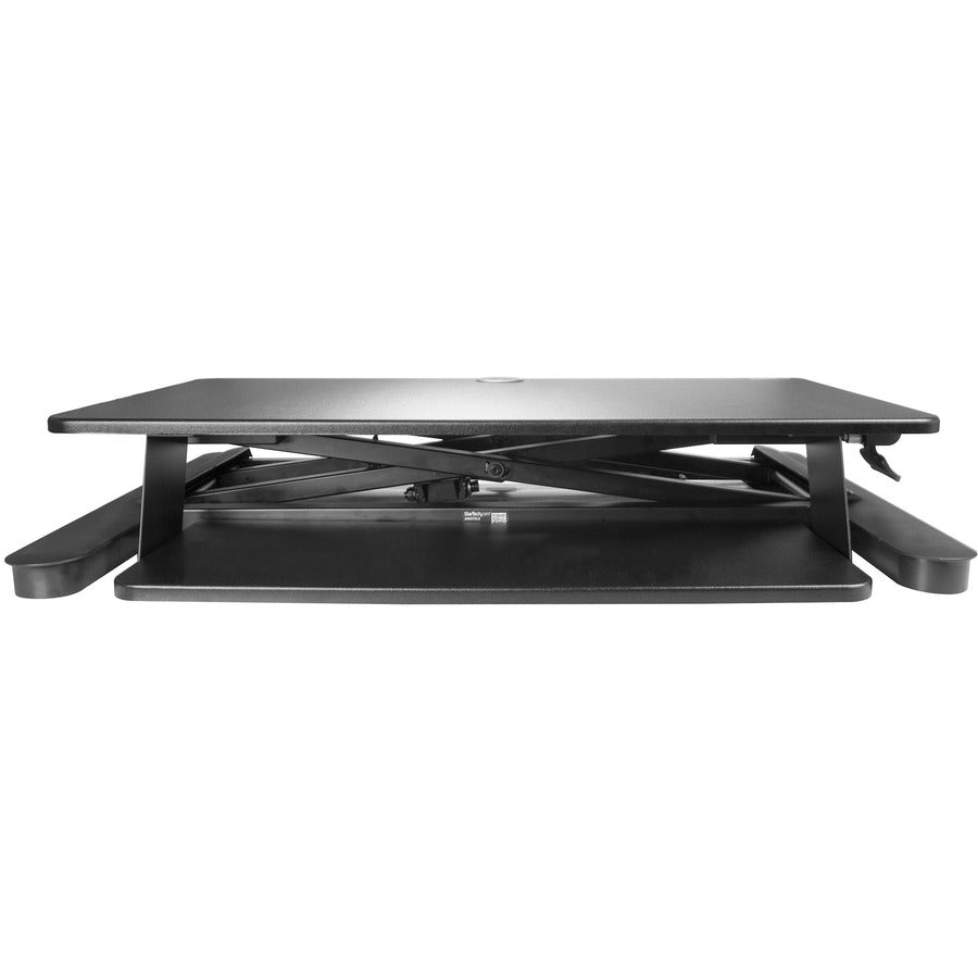 StarTech.com Sit Stand Desk Converter - Keyboard Tray - Height Adjustable Ergonomic Desktop/Tabletop Standing Desk - Large 35"x21" Surface ARMSTSLG