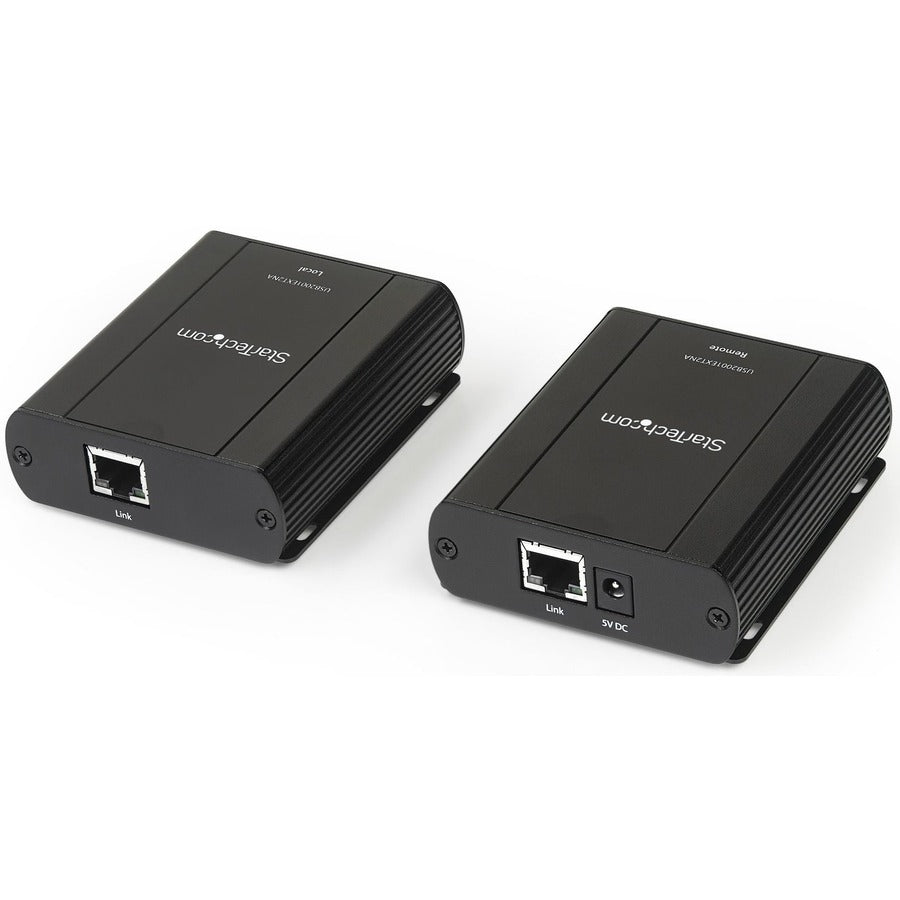 StarTech.com USB 2.0 Extender over Cat5e or Cat6 Ethernet Cable - 330ft/100m USB 2.0 Extender Adapter Kit w/ ESD & Metal Case - Powered USB2001EXT2NA